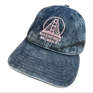 BUILD BRIDGES NOT WALLS denim jean baseball cap from OTTO